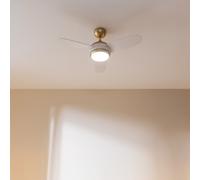 Ventilatore da soffitto Cecotec EnergySilence Aero 4265 Goldwhite 65W LED 42'' Bianco/Oro