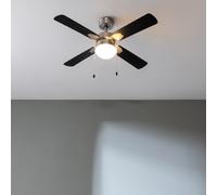 Cecotec - Ventilatore da Soffitto con luce EnergySilence Aero 450 IronBlack 50 W, 106 cm, 3 Velocità, 4 Pale Reversibili e Modalità Inverno-Estate
