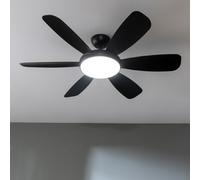 Cecotec Ventilatore da soffitto EnergySilence Aero 5200 Black Pro – 36W Ø132cm LED Telecomando