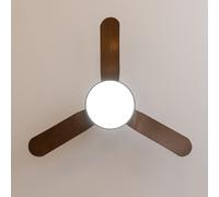 Cecotec Ventilatore da Soffitto con Luce EnergySilence Aero 5200 Light DarkWood. 40 W, Diametro 109 cm, Lampada a LED, Telecomando, 6 Velocità, 3 Pale, Timer Fino a 8 Ore, Estate/Inverno,