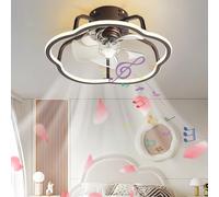 Ventilatori da soffitto con luci e telecomando per la cameretta dei bambini, lampade da soffitto moderne per la camera da letto, luce da soffitto silenziosa e reversibile, dimmerabile, 6 velocità, 3