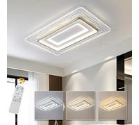 Ventilatori da Soffitto, Lucir Ventilatori, Plafoniera a Filo Moderna da 72 W a Led Dimmerabile,Pada da Soffitto Rettangolare con Telecomando, Vicino Allapada da Soffittor Camera da Letto,Pada da Soff