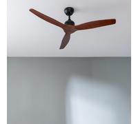 Cecotec - Ventilatore da soffitto EnergySilence Aero 5270 DarkWood - Ø132, 40W, Telecomando, Timer 8h