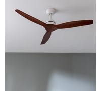 Cecotec - Ventilatori da Soffitto EnergySilence Aero 5270 White&BlackWood - 40 W, Diametro 132 cm, Telecomando, Timer Fino a 8 Ore, 6 Velocità, 3 Pale, Estate/Inverno, Altezza Regolabile