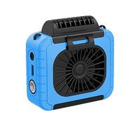 Ventilatori Da Tavolo Di Raffreddamento A Cinghia Portatili For Aria Condizionata Piccoli USB Indossabili Ricaricabili For Lavorare In Campeggio Pesca Freschezza A Lunga Durata(Blue)