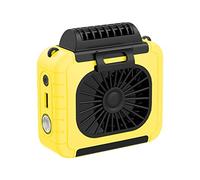 Ventilatori Da Tavolo Di Raffreddamento A Cinghia Portatili For Aria Condizionata Piccoli USB Indossabili Ricaricabili For Lavorare In Campeggio Pesca Freschezza A Lunga Durata(Yellow)