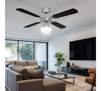 Ventilatorleuchte Ventilatore da Soffitto Lampada Passare 3 Livelli Vor-Rücklauf [EEK: Non valutato]