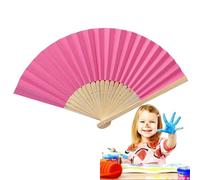 Ventile pieghevole portatile - ventola per il cosplay | Fan di mano pieghevole per uomini da donna | Fan di carta per matrimoni Biglietto di invito bianco | La pittura a colori fai -da -te cl