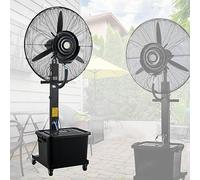 Ventio di Nebbia Industriale con Serbatoio da 11 galloni - 3 velocità di Raffreddamento, Ventilatore a Nebbia d'Acqua a piedistallo da 22 Pollici per Cortile e Patio, Soluzione di Raffreddamento