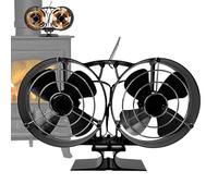 Ventio per stufa a legna -Fan di stufa a calore, ventola eco -fuoco | Quietto doppia ventola per circolazione aria calda, energia per per soggiorno, chalet e riscaldamento invernale
