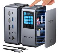 VENTION 13 in 1 USB C Docking Station Per 3 Monitor Con Display Touchscreen,Dock USB Compatibile Con Dell,Hp E Macbook,Display 8K,1*Dp,2*Hdmi,USB 3.2 Da 10 Gbps,Pd Da 100 W Con 2 Cavi Usb-C