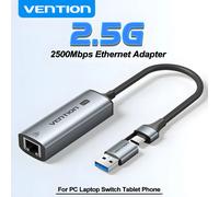 Vention 2.5G USB AC Ethernet Adattatore USB 3.0 Scheda di rete 2500Mbps 1000Mbps RJ45 Lan per MacBook iPad Laptop PC Windows Switch