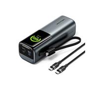 VENTION 27000mAh Laptop Powerbank 200W Ricarica Rapida Display Digital & Emoji Animation, Cavo USB-C integrato, 2 x USB-C + USB-A, per iPhone 17/16/15/14/13 Pro Max, MacBook, Dell, HP, Galaxy S24