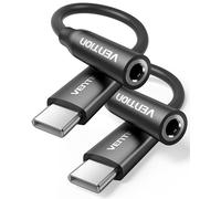 VENTION 2Pcs Adattatore Jack per Cuffie USB C a 3.5mm,Bluetooth USB Audio Adattatore,Compatibile con iphone 17/16/15 Pro Max,Suono Hi-Fi Plug and Play