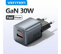 Vention 30W GaN Caricatore PD Veloce USB Tipo C Caricatore USB C PD3.0 QC3.0 Ricarica rapida per iPhone 16 15 14 Pro Caricatore per telefono cellulare