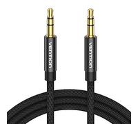 VENTION Cable de audio auxiliar de 3,5 mm Jack macho a macho cable auxiliar estéreo trenzado de algodón externo para estéreos de coche, smartphone, altavoz, auriculares (3 m)