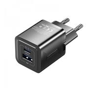 Vention Cargador de Pared GaN 2 Puertos USB (C+A) (30W/30W) - Carga rapida EU - Color Negro