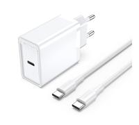 Vention Cargador de Pared USB-C 25W - Cable USB-C 1m - PD3.0 - Color Blanco