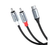 VENTION Cavo audio da USB-C a RCA, cavo adattatore splitter USB-C a 2 RCA Y - Converte USB-C in audio stereo per laptop/smartphone/tablet, altoparlanti, amplificatore, home theater, mixer, DVD, TV (1