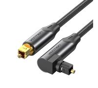 VENTION Cavo audio ottico digitale ad angolo retto, cavo audio digitale Toslink per soundbar e TV, cavo ottico dorato per home theater, S/PDIF, PS4, Xbox, impianto stereo (3.28FT/1metro)