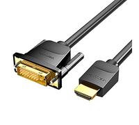 VENTION Cavo bidirezionale da HDMI a DVI, adattatore maschio ad alta velocità a DVI-D 24+1, convertitore HD 1080P per Xbox, PS4, Roku, Raspberry Pi, supporta PS5, PC, proiettore, HDTV