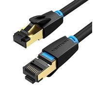 VENTION Cavo di Rete Patch Cat 8, Cavo Ethernet SFTP LAN RJ45 Supporto 40 Gbps ad Alta Velocità 2000 MHz S/FTP Gigabit RJ45 per Switch, Modem, Router, PC, Pannello Patch, PS4, Xbox (1,5m)