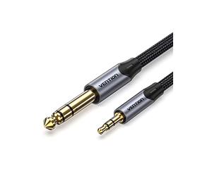 VENTION Cavo Jack da 3,5 mm su Cavo Jack Stereo AUX da 6,35 mm da 1/4" a 3,5 mm da 1/8" TRS Maschio a Spina per Laptop, Altoparlanti, Amplificatori, Bassi, Mixer 5m