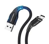 VENTION Cavo Micro USB USB A Micro USB Nylon 2.0, Cavo di Ricarica Android ad Alta Velocità Compatibile con Samsung Galaxy, Huawei, Xiaomi, LG, Sony, Nexus, Nokia, Smartphone Android (3m, Nero)