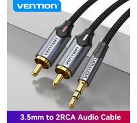 Vention Cavo RCA da 3,5 mm a 2RCA Splitter RCA Jack 3,5 Cavo audio RCA per amplificatore smartphone Home Theater Cavo AUX RCA