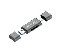 Vention CCHH0 lettore di schede USB Type-A/USB Type-C/Micro-USB Grigio