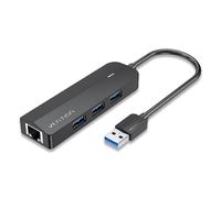 Hub Vention 3 porte USB 3.0 5 Gbps modello CHNBB con adattatore Gigabit Ethernet