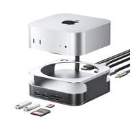 VENTION Dock 10-in-1 Mac Mini M4/M4 Pro con DisplayPort 4K@240Hz/144Hz, alluminio Hub con Alloggiamento M.2 NVMe fino a 8TB, 5 x 10Gbps USB-A & USB-C Ports, Lettore SD/TF, Audio 3.5mm