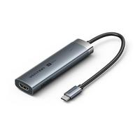 Vention Docking station USB-C 5 in 1 in lega di alluminio, lunghezza 0,15 m, grigio