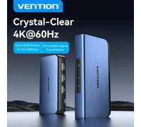 Vention HDMI Splitter 1 In 2 Out HD 4K/60Hz HDMI Switch HDMI 1.4 1x2 adattatore con alimentatore per Xbox PS4 TV HDMI 2.0 Switcher