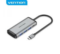 Vention HUB 6 in 1 da USB-C a 3xUSB3.0/TF/SD/PD - 0,15 m - Alluminio grigio NEW