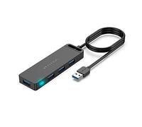 VENTION Hub USB 3.0, hub USB a 4 porte, cavo USB ultra sottile, cavo esteso da 3 m, compatibile con MacBook, laptop, Surface Pro, PS4, PC, Flash Drive, HDD mobile (1 m)