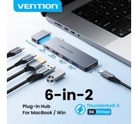 Vention HUB USB C plug-in 6 in 2 Thunderbolt 4 80 Gbps 8K per MacBook Pro Air HDMI 4K@60Hz Dock Station USB 3.0 per laptop Win