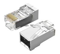 Vention IDCR0-100 cavo di collegamento RJ-45 Argento Trasparente