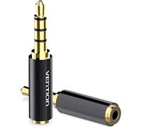 VENTION Jack da 2,5 mm femmina a 3,5 mm maschio jack stereo da 3,5 mm in metallo stereo completo per cuffie audio adattatore per cuffie connettore convertitore supporto funzione MIC(2 pezzi)