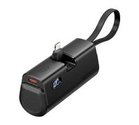 Vention Power Bank 4800mAh - Lightning - Ricarica rapida 225W - Connettore pieghevole - Nero