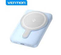 Vention PowerBank 5000mAh Magnetico Wireless - Doppia USB-C - Ricarica Rapida 20W - Display Luminoso - Colore Blu