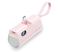 VENTION Powerbank USB-C 4800 mAh, 22,5 W, PD, ricarica rapida con display digitale, memoria esterna portatile per iPhone 16/15/14 Pro Max, Samsung S24/S23, Huawei (rosa)