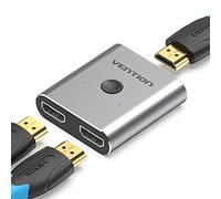 Vention - Switcher bidirezionale HDMI a 2 porte, colore: Argento