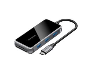 Vention TFMHB replicatore di porte e docking station per laptop Cablato USB 3.2 Gen 1 (3.1 Gen 1) Type-C Nero, Argento