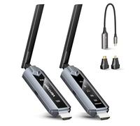 VENTION Trasmettitore e Ricevitore HDMI Wireless 656FT/200M con Schermo LED, fino a 6 RXs, Controllo Termico, Kit Estensore Plug&Play. Decodifica 4K da PC/Proiettore/TV Box a Monitor (1TX+1RX)