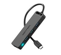VENTION USB C HUB, splitter tipo C a USB, 4 porte con porta di ricarica, compatibile per MacBook Pro, iPad Pr, XPS, ThinkPad, Pixelbook, dispositivi