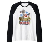 Vento della libertà Texas Heartland Maglia con Maniche Raglan
