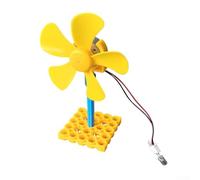 Vento in plastica ABS per turbina Modello 5-Blade Kit fai da te in plastica | Illumina il LED, dimostra l'energia eolica, rotore da 80 mm, per l'apprendimento dello stelo, montaggio pratico