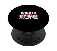Vento nei miei capelli Saggezza Nell'anima Libertà Avventura Spirito PopSockets PopGrip Adesivo