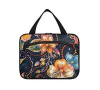 Vento tropicale di fiori luminosi appeso grande appeso viaggio toilette borsa con gancio, design lavabile medicina borsa per viaggiatori zaino in spalla Porta cosmeticos Mujer para cartera L